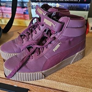 PUMA Women's High-Top Sneakers - Plum